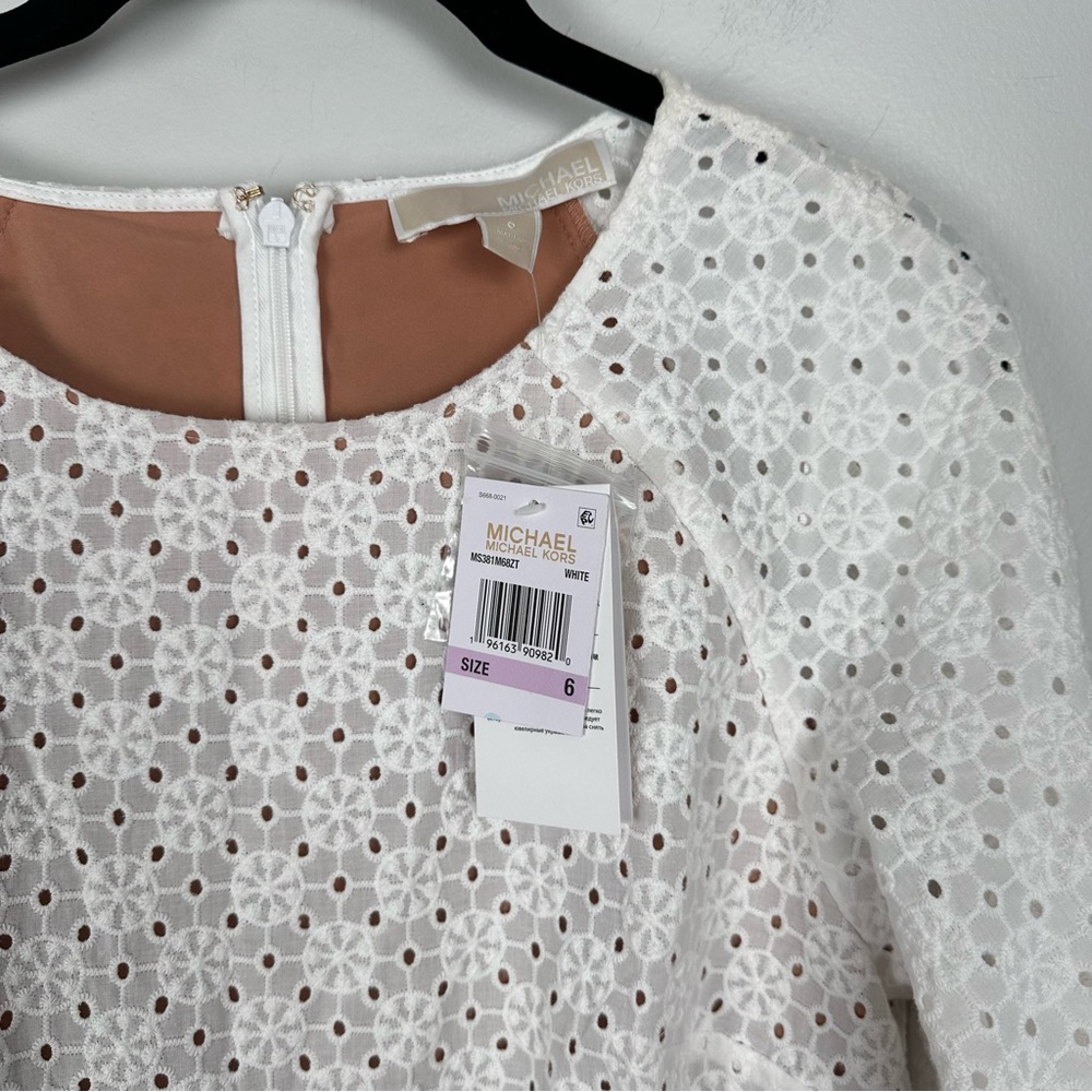 Michael Kors Eyelet Mini Dress Various NEW white Nude Cutout - Picture 6 of 9